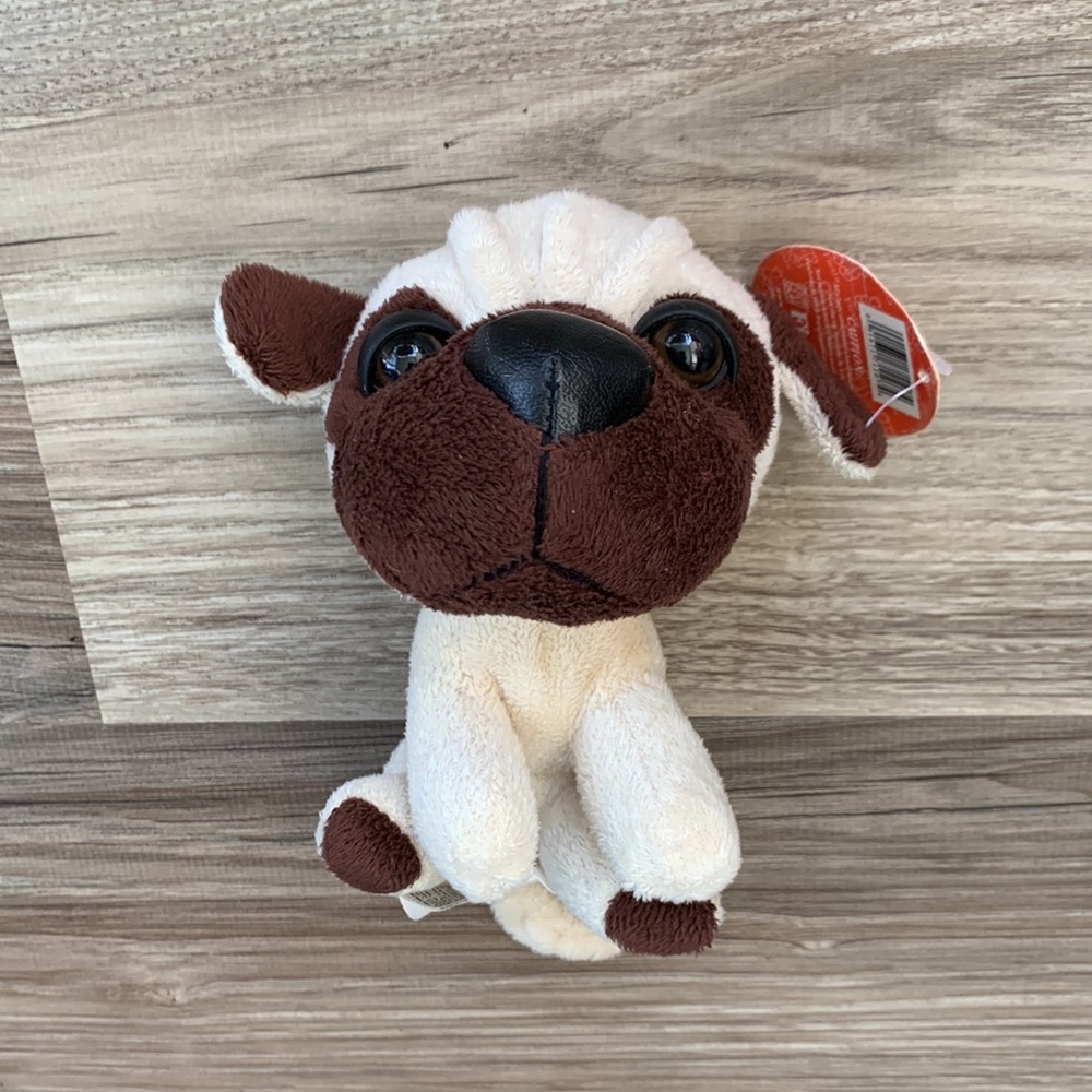 Fiesta Pug Dog Puppy Tan Brown Stuffed Animal 2004 Vintage Plush Collectible Toy